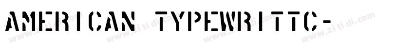 American Typewrittc字体转换